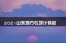 2021山东地方专项计划招生学校有哪些