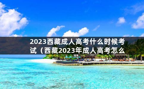 2023西藏成人高考什么时候考试（西藏2023年成人高考怎么报名）