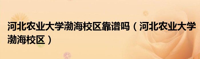 河北农业大学渤海校区招生计划_河北工程大学东校区科信学院地址_河北工程大学新校区